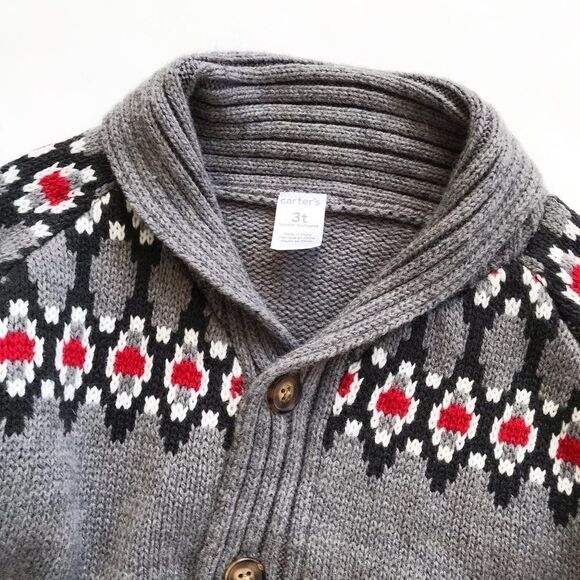 Carters cowl neck knit cardigan EUC 3T - Picture 2 of 5